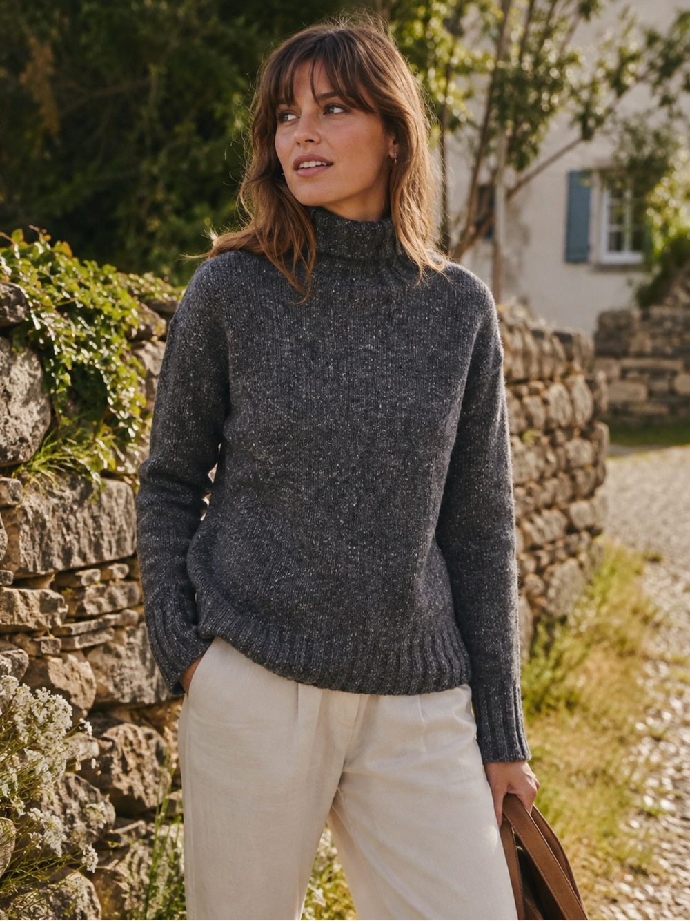 J.Crew Women’s XS Charcoal Gray Merino Wool Alpaca Turtleneck Sweater